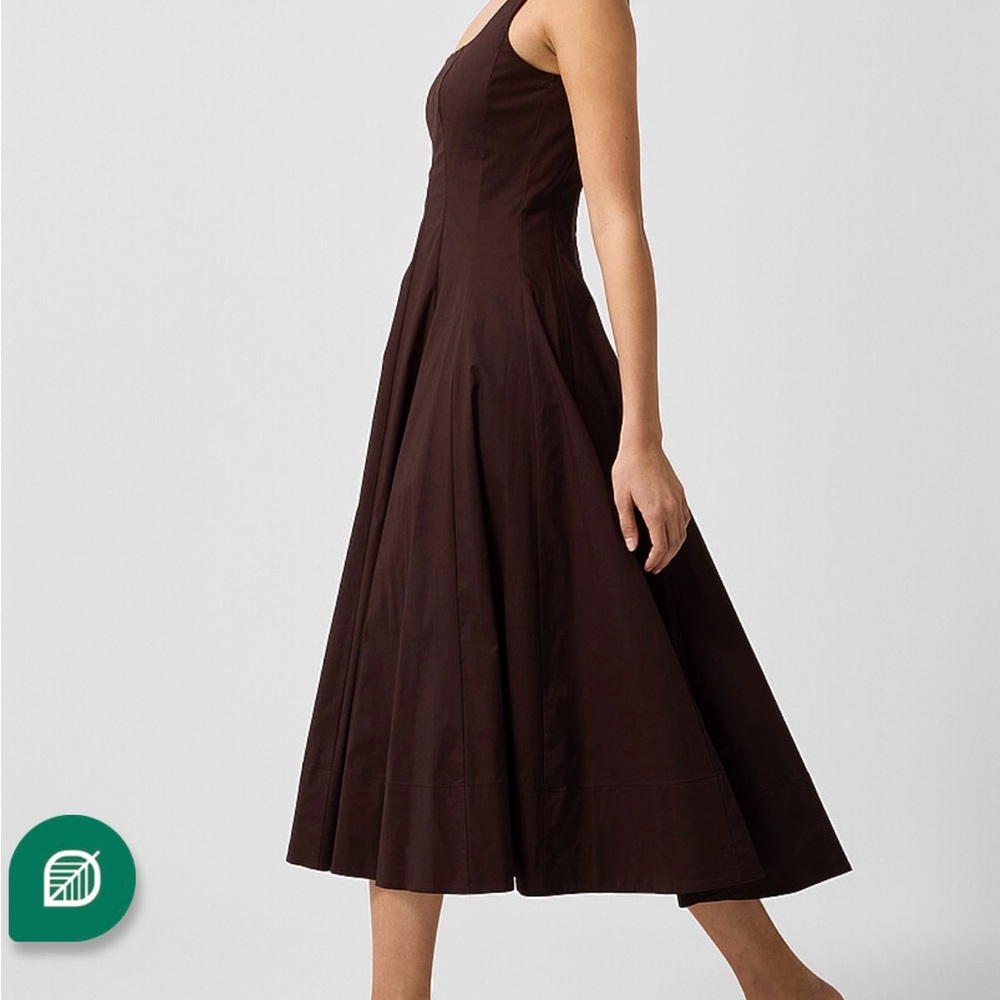 STAUD Wells Brown Midi Dress - Picture 2 of 5